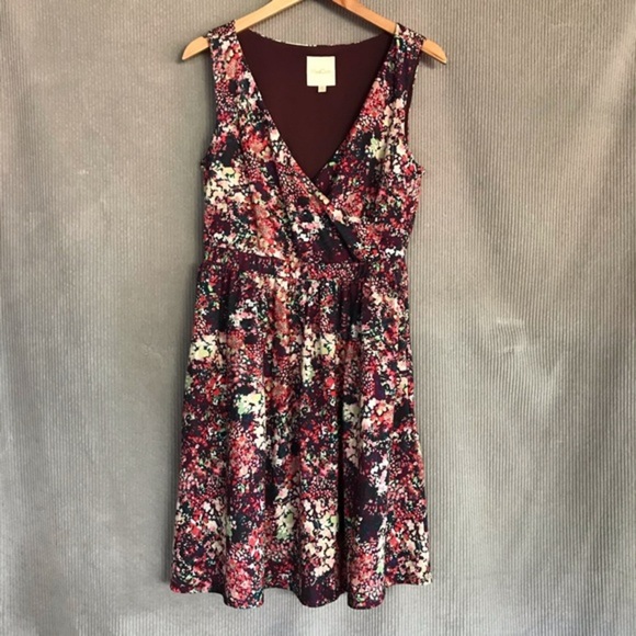 MODCLOTH floral faux wrap midi dress mimi romantic mod cloth medium flirty girly - Picture 9 of 16